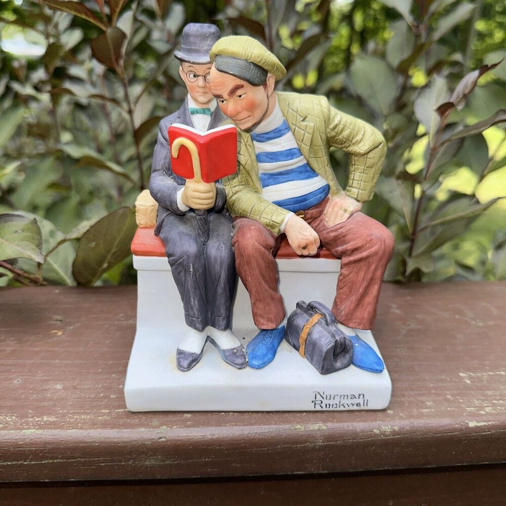 The 12 Norman Rockwell Porcelain‎ Figurine "The Interloper" 1980 Danbury Mint